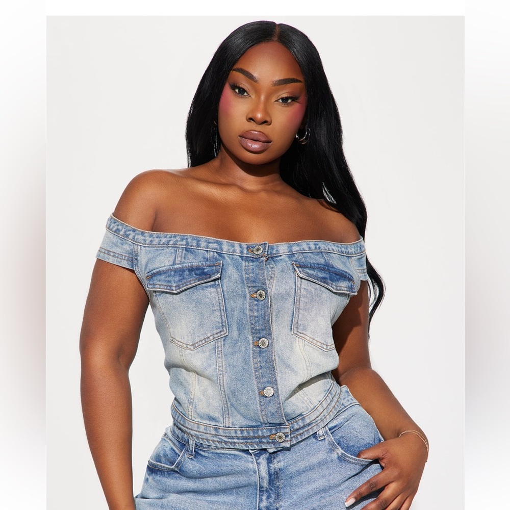 Denim Corset Top